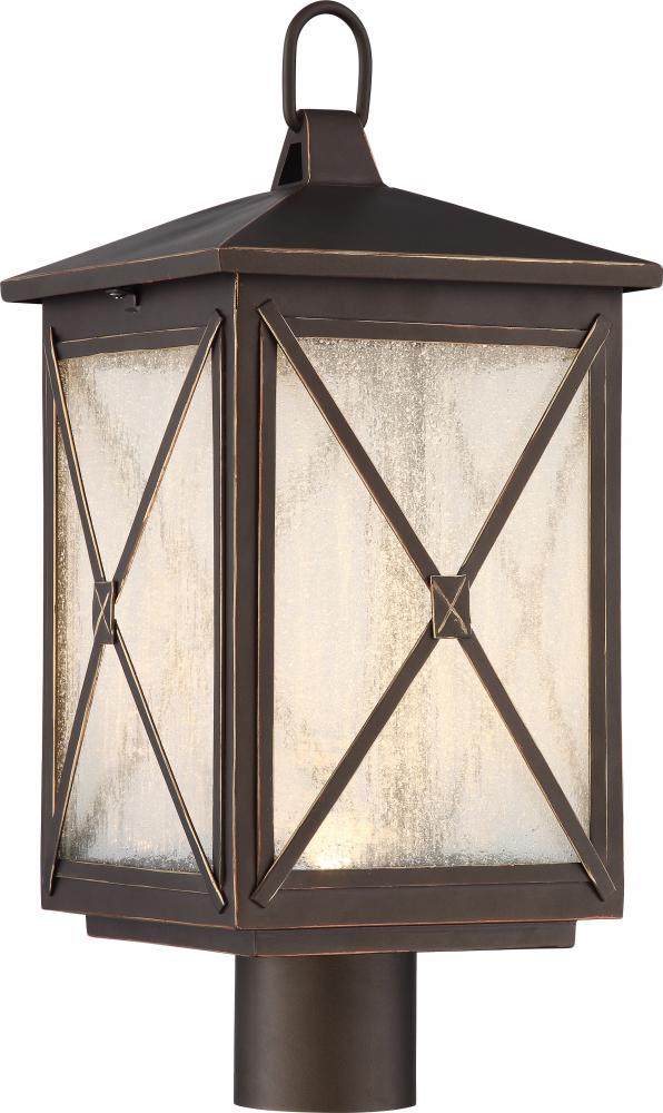 Roxton Post Lantern; Umber Bay Finish