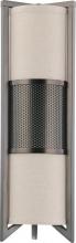 Nuvo 60/4439 - Diesel - 3 Light Vertical Sconce with Khaki Fabric Shade - Hazel Bronze Finish