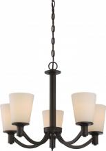 Nuvo 60/5925 - Laguna - 5 Light Hanging with White Glass - Forest Bronze Finish