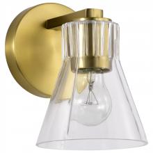 Nuvo 60/8341 - Gianna; 1 Light Vanity; Vintage Brass Finish; Clear Glass