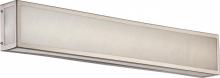 Nuvo 62/896 - Crate - 24" LED Vanity with Gray Marbleized Acrylic Panels - Brushed Nickel Finish
