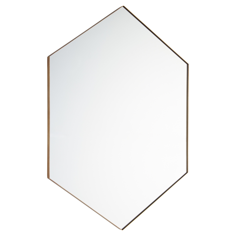 28x40 HEXGN MIRROR - GLD