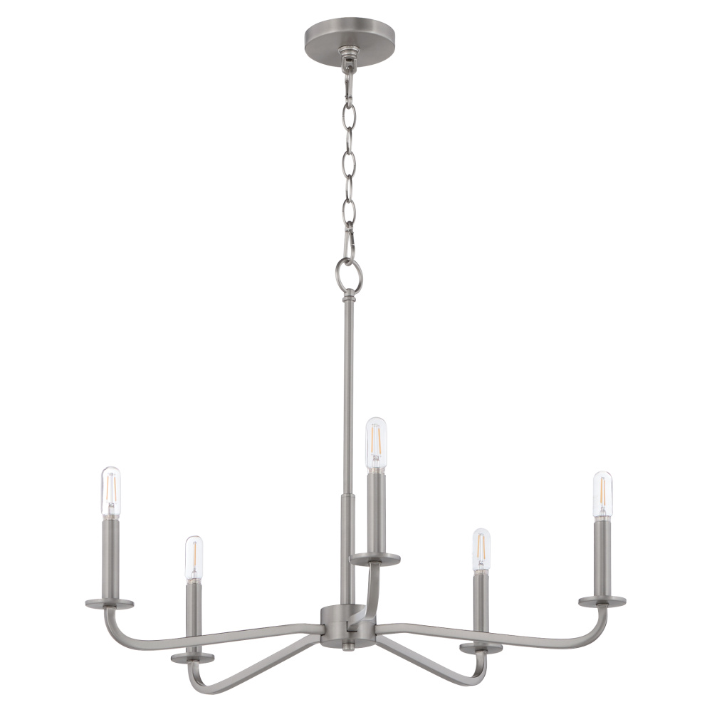 RUTHERFORD 5LT CHANDELIER - STN