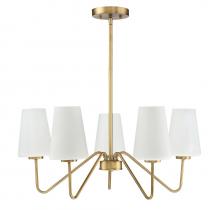 Savoy House Meridian M10060NB - 5-Light Chandelier in Natural Brass