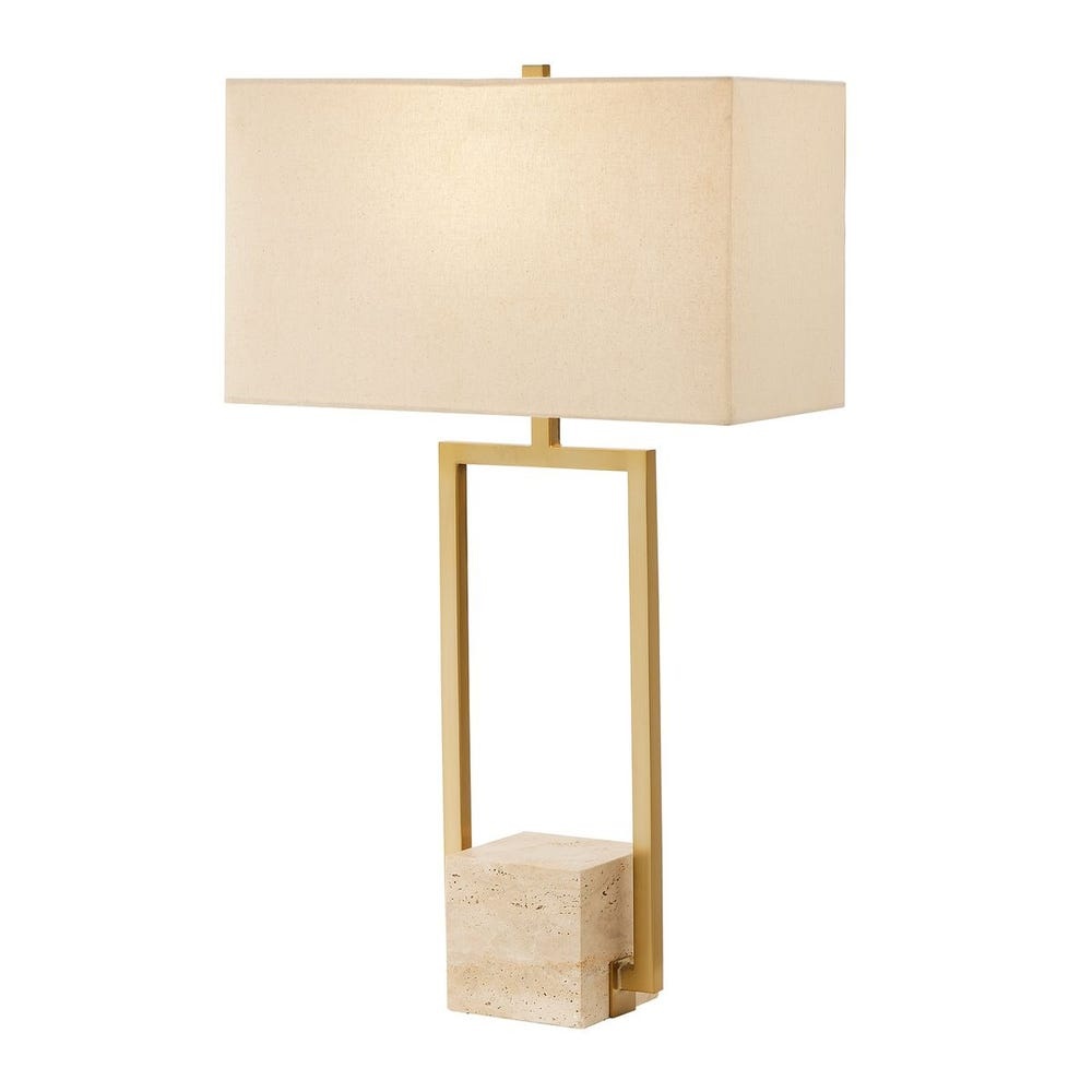 Uttermost Warrick Modern Travertine Table Lamp