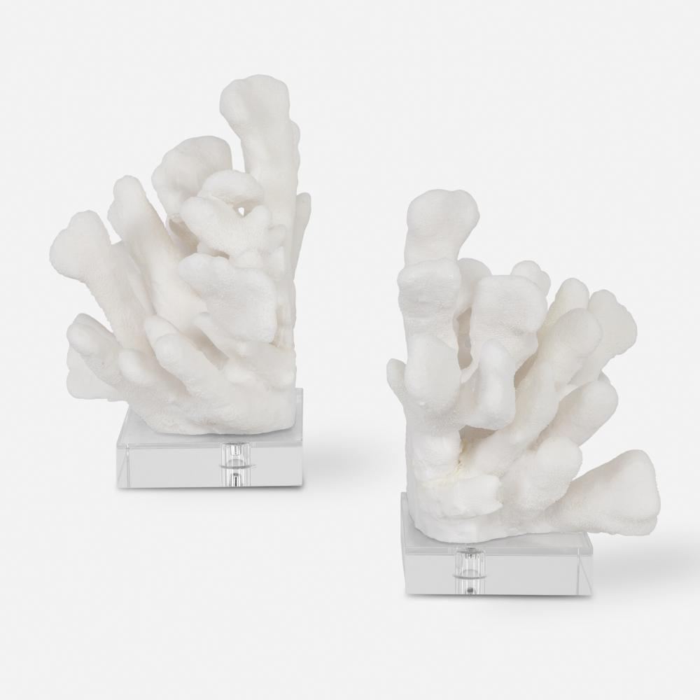 Uttermost Charbel White Bookends Set/2