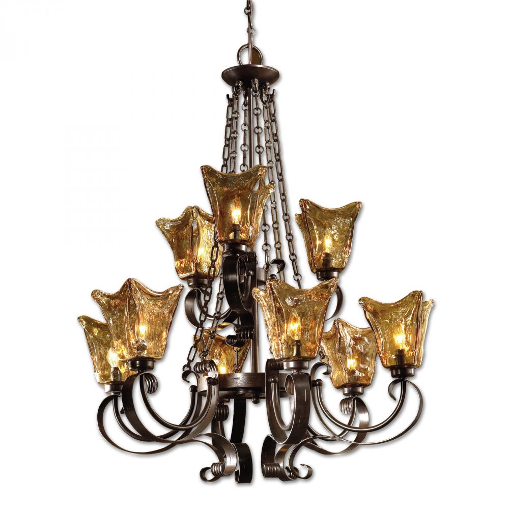 Uttermost Vetraio 9 Light Oil Rubbed Bronze Chandelier