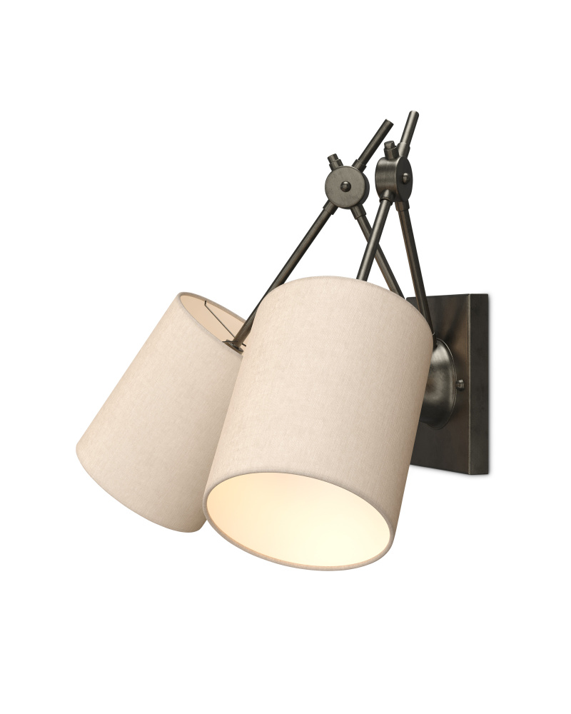 Compass Black Wall Sconce