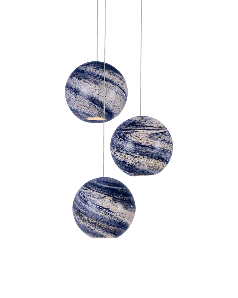 Palatino 3-Light Round Multi-Drop Pendant