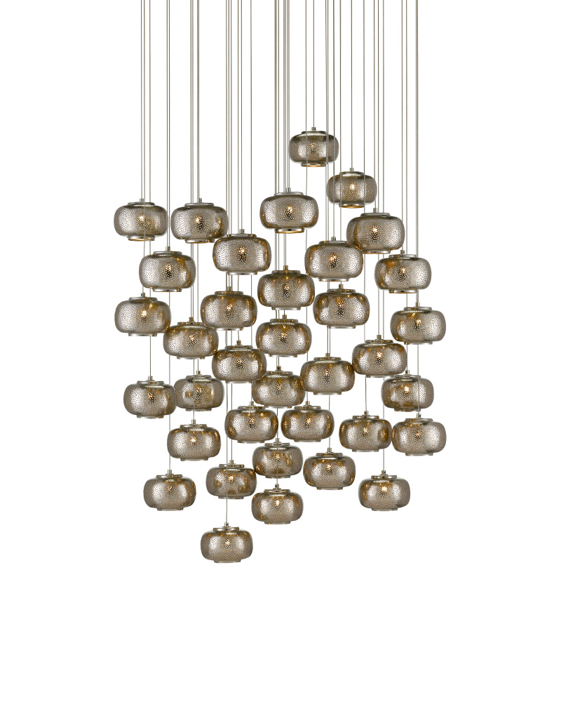 Pepper 36-Light Round Multi-Drop Pendant