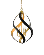 Currey 9000-0321 - Trephine Black & Gold Chandelier