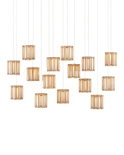 Currey 9000-0892 - Daze 15-Light Linear Multi-Drop Pendant