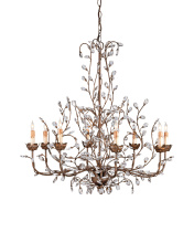 Currey 9884 - Crystal Bud Large Gold Chandelier