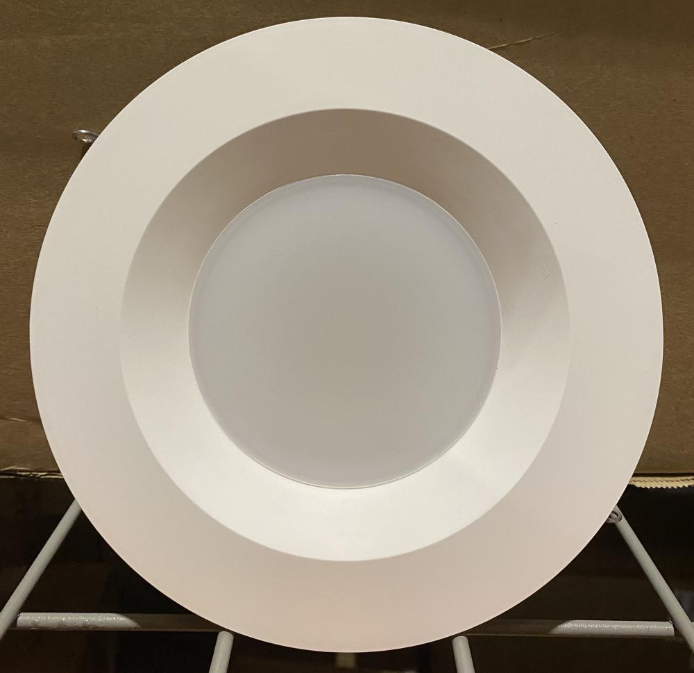 5CCT LED trim 5"- 6" adjustable, smooth, white